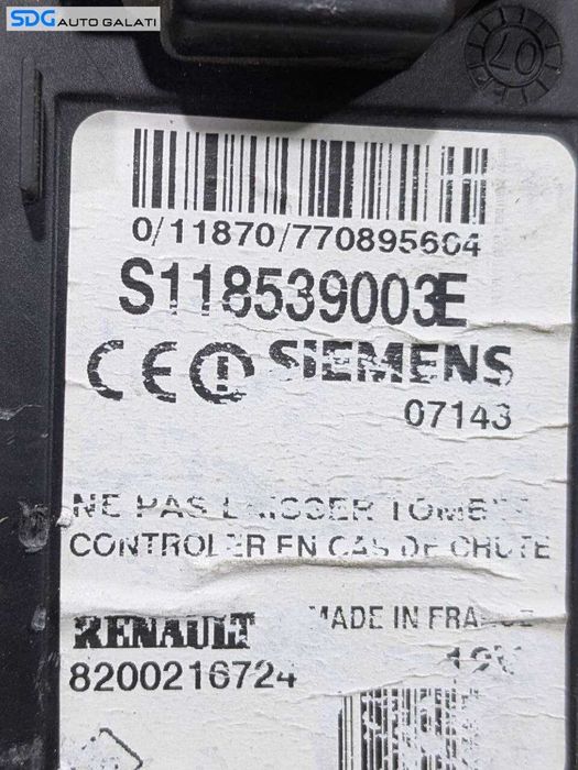 Unitate Modul Calculator Cititor Electric cu Cheie Cartela Renault Scenic 2 2003 - 2009 Cod 8200216724 S118539003E [L8487]