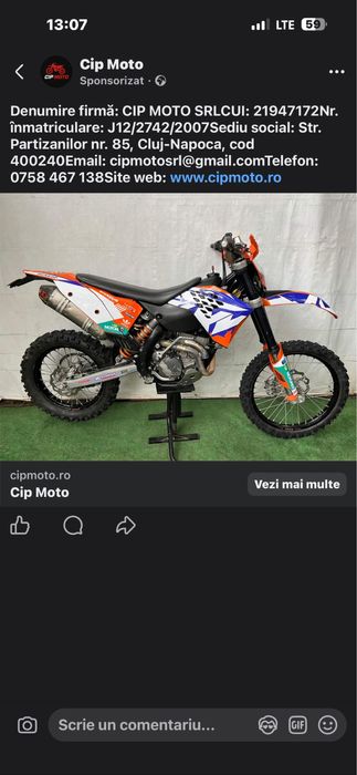 Ktm 250 4t, exc, 2008.