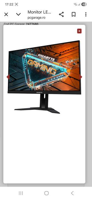 Monitor gaming gigabite g27 f2 de 1 an