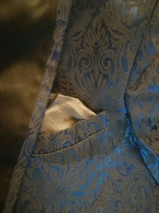 Sacou claudiu ungureanu brocart bleu marimea 58