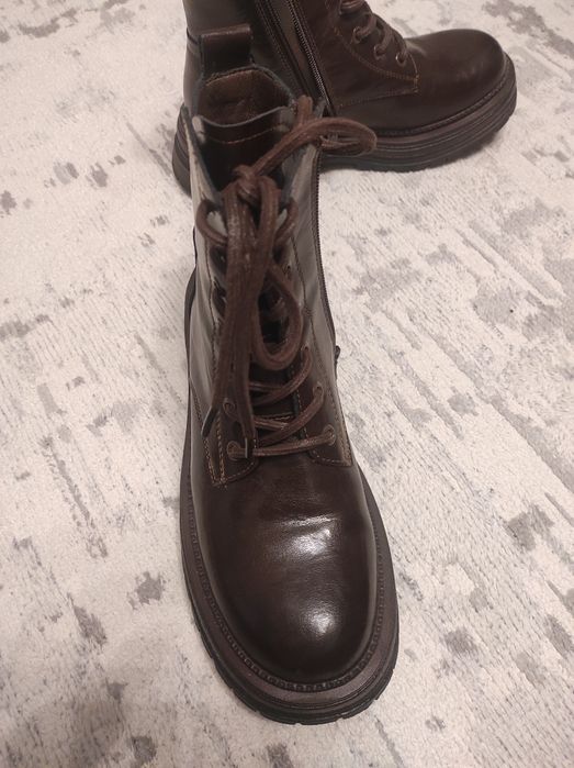Ботинки осень/весна, шоколадного цвета