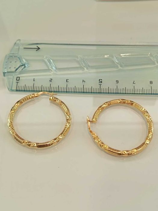 (AG41) Cercei aur 14K b5994 Certificat de garantie