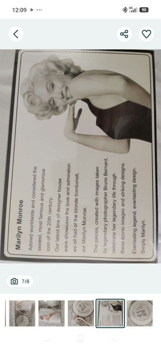 Vând set cu Marilyn Monroe