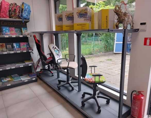 Метални крайстенни и островни стелажи за архив и книжарница тъмно сив