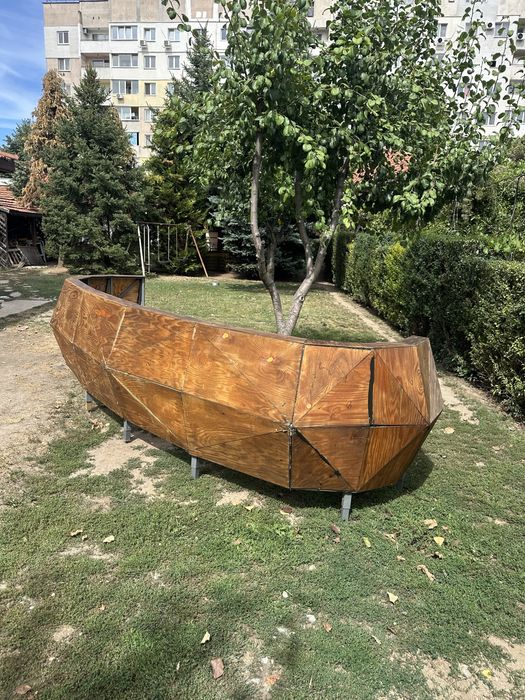 Дървен бар от два модула