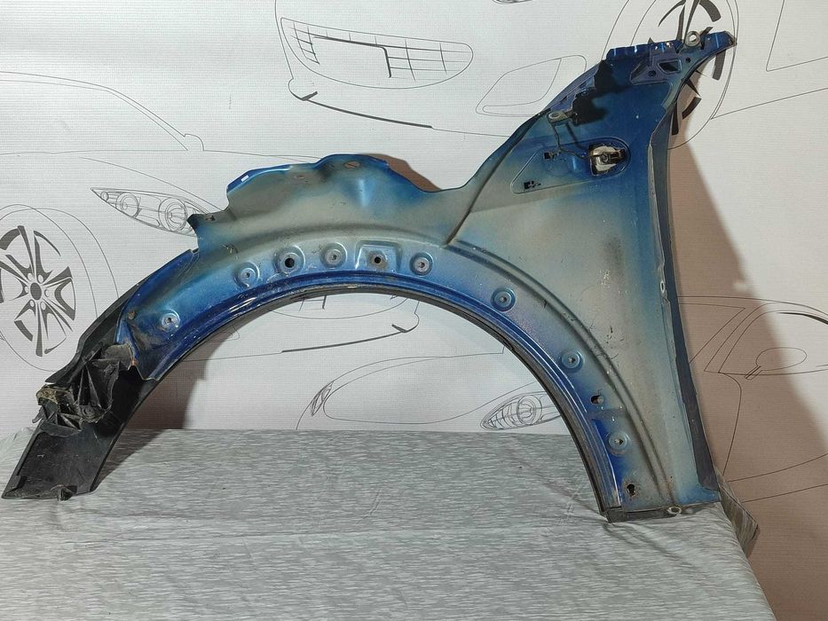 Aripă față dreapta MINI Cooper R56 2011 Hatchback Albastru Lightning Blue Metallic A63 (2005-2014) Cod:41355A55B02 (2C3)