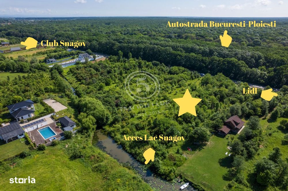 Teren 5.515 mp langa Lidl Snagov – Iesire la Lacul Snagov