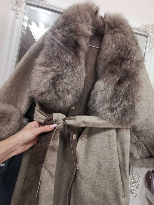 Палто от Алпака, с естествен косъм