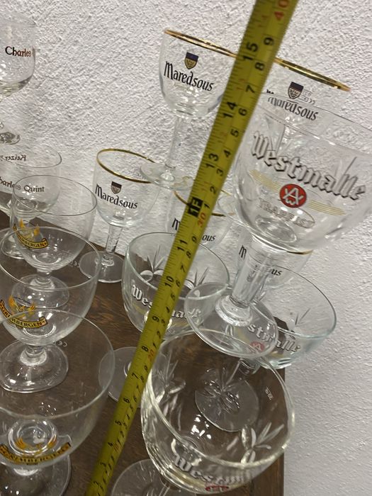 Белгийски бирени чаши Westmalle Maredsous комплект Белгия