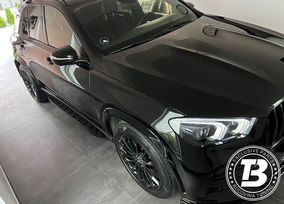 Praguri Aluminiu compatibile cu Mercedes GLE SUV W167 V167 Black