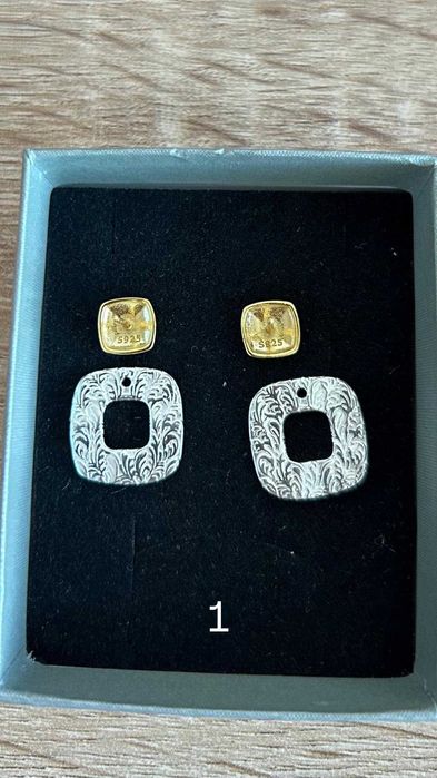 Чисто нови сребърни обеци проба 925