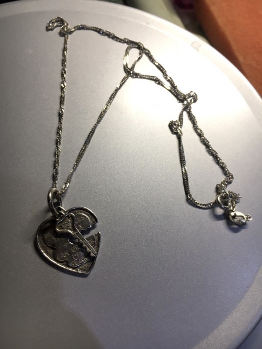 Сребърни синджири с висулки, пръстени