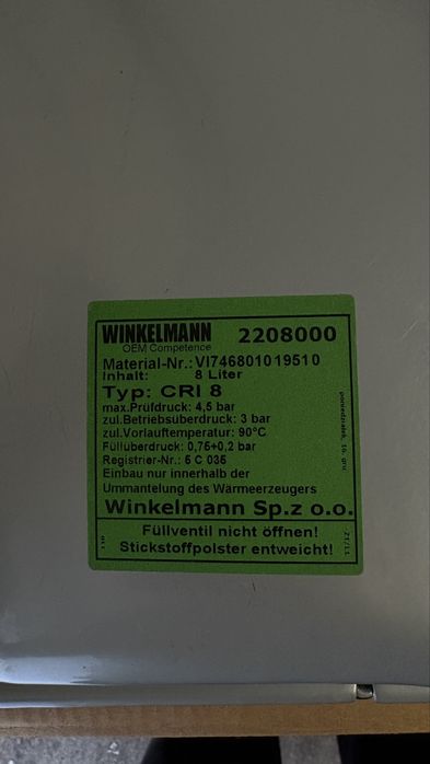 Vas expansiune vitodens w 050