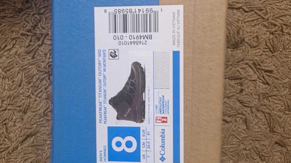Треккинговые ботинки Columbia Peakfreak Titanium Outdry Mid
