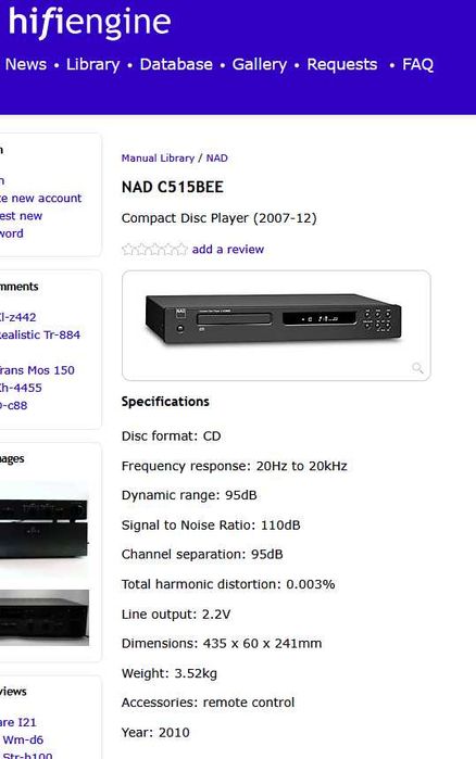NAD C515BEE cd-player Hi-Fi