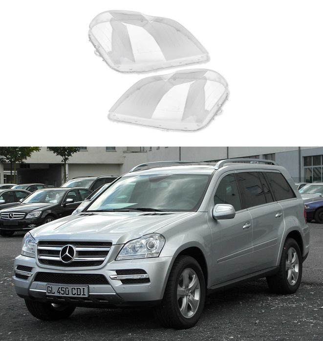 Mercedes w164 GL350 капак фар стъкло капаци фарове крушки мерцедес гр ...