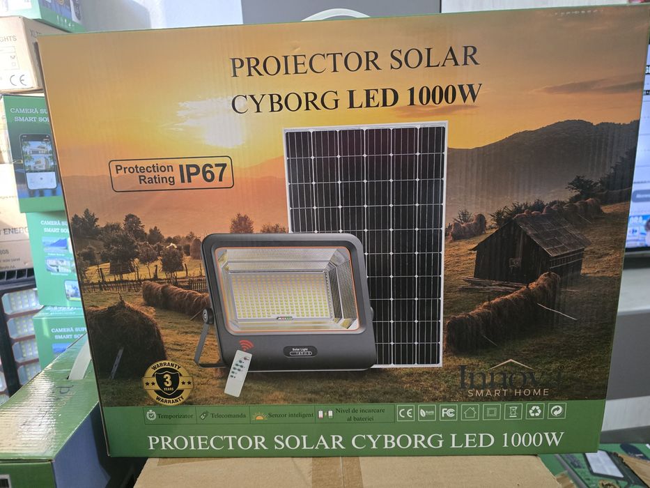 Lămpi solare, proiectoare solare,  camere de supraveghere solare INNOVA