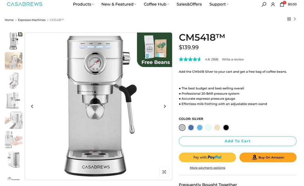 Espressor Casabrews 20 bar nou