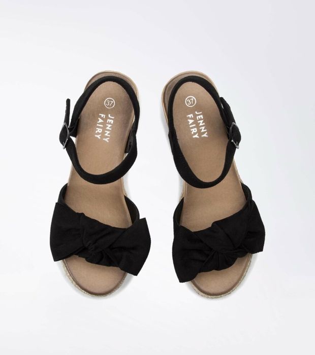 Sandale platforma negre, marime 37