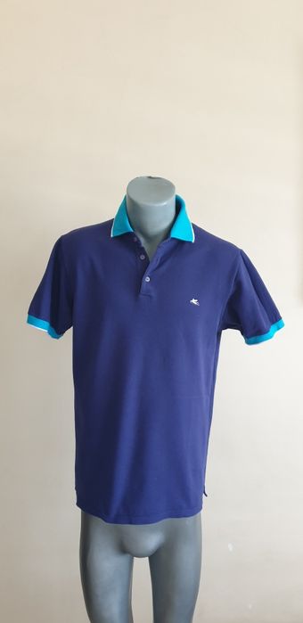 ETRO Milano Pique Cotton Italy / S и M ОРИГИНАЛ! Мъжки Тениски - 2 Бр