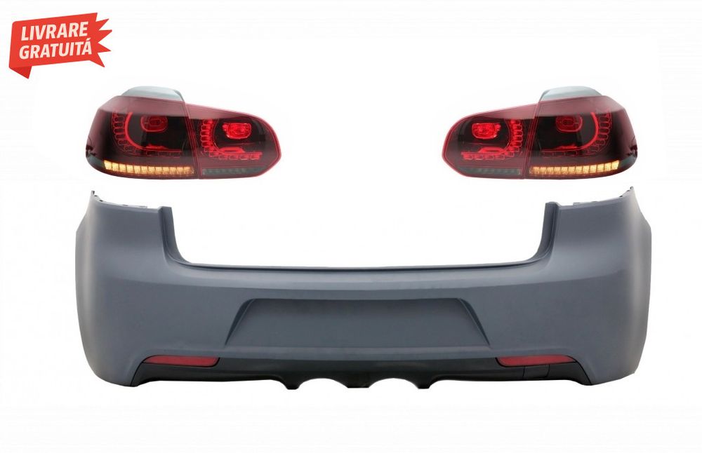 Bara Spate si Stopuri Full LED Rosu Fumuriu VW Golf 6 VI (2008-2013) R