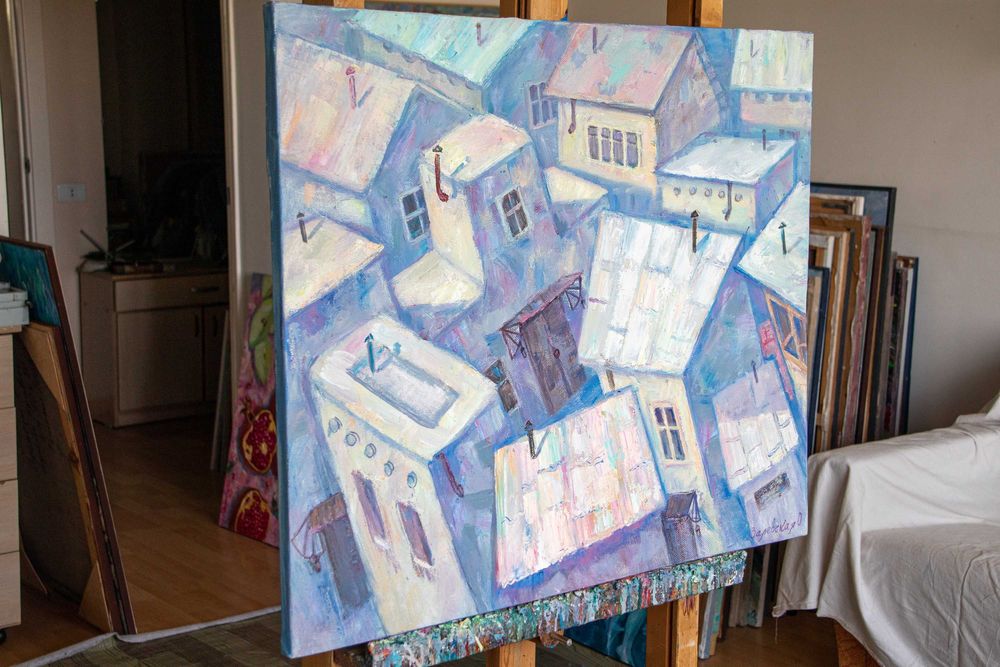 Картина Белая Бухара. 65х80 см. Холст, масло