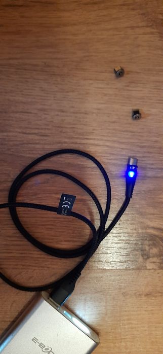 Cablu Magnetic 3 in 1, mufe Lightning/Micro USB/Type-C, 1 m, 2 A, Nou!