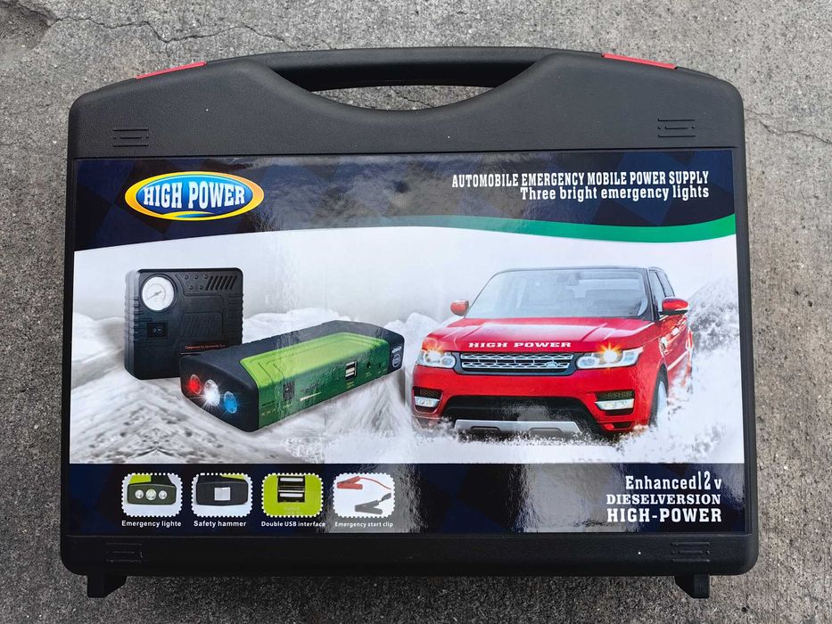 Стартерно устройство Jump starter за кола + компресор