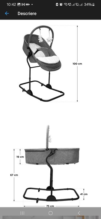 Leagan multifunctional pentru copii, Tulano Moon 35,