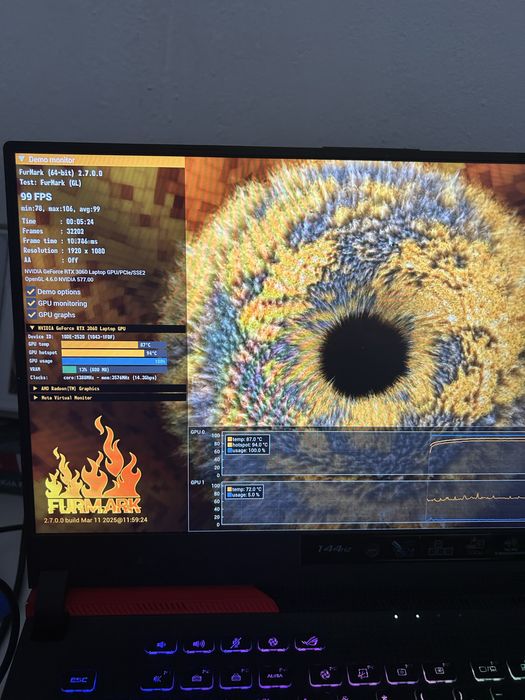 Laptop 15.6” gaming Asus Rog Strix G513IM - RTX 3060, ryzen 7, 16gb ram, 1tb ssd m2