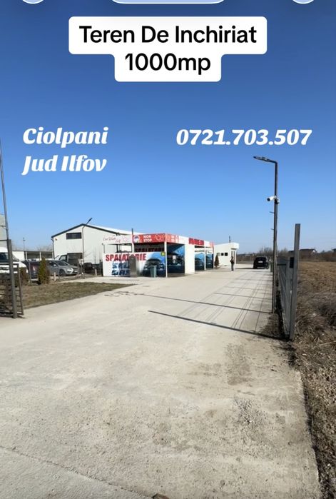 Teren de inchiriat cu Garaj si Birou 1000 mp