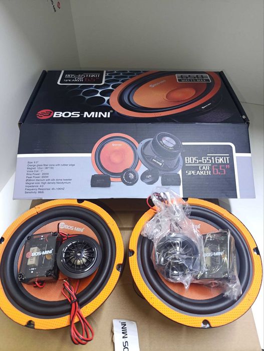 BOS-6516 KIT 16 SM  Avto Kolonka – 650W Max Kuchli Ovoz Komponent