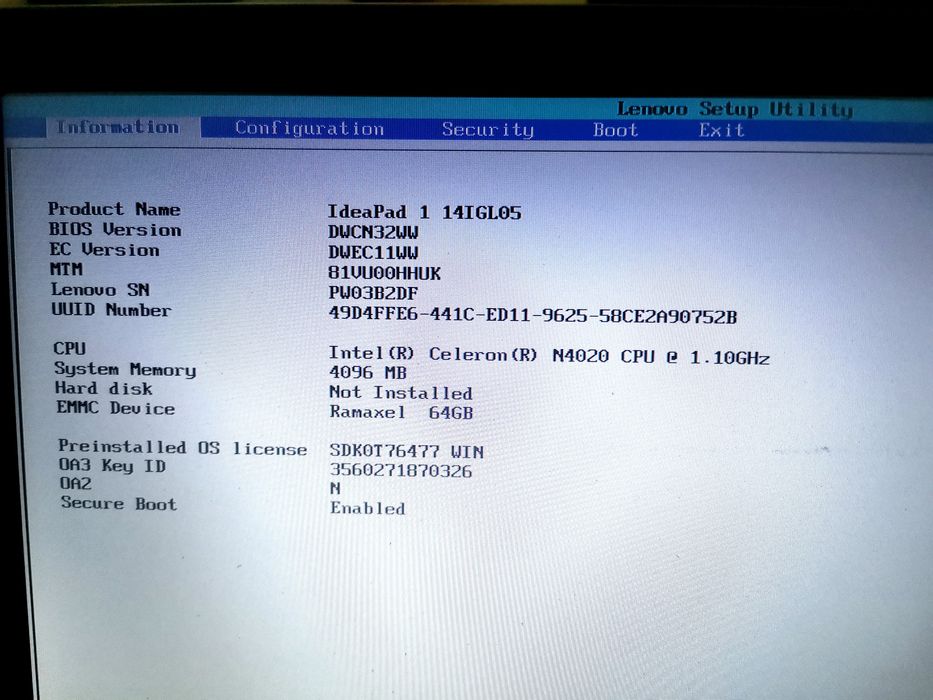 Laptop Lenovo IdeaPad