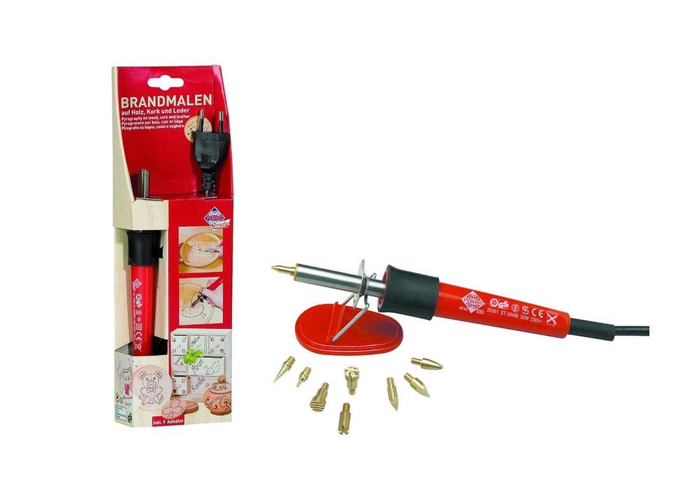 пирограф, електрически с 9 накрайника, печати, гравиране, Германия