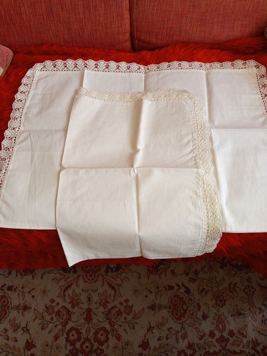 Комплект - Спално бельо от хасе с дантела