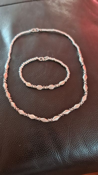 Set din argint brățară si lant