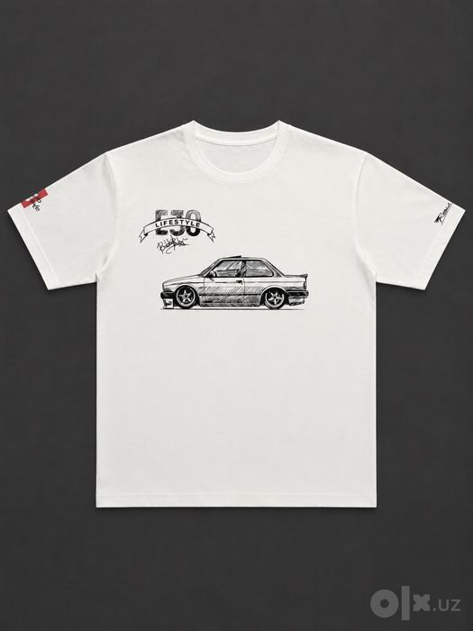 ОРИГИНАЛЬНАЯ футболка в СКЕТЧ стиле BMW E30 3 series