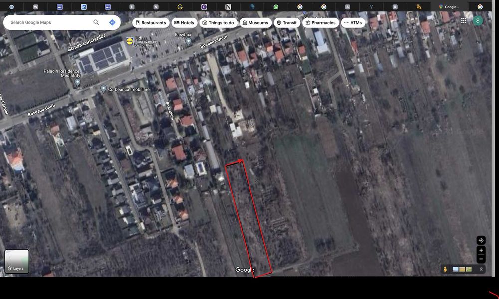 De vanzare teren intravilan, 5339 mp, Corbeanca central, langa Lidl, al doilea rand de la sos Unirii