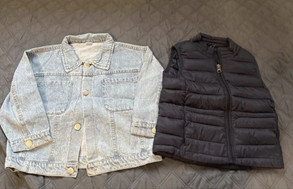 Geacă de blugi și vestă mărimea 104