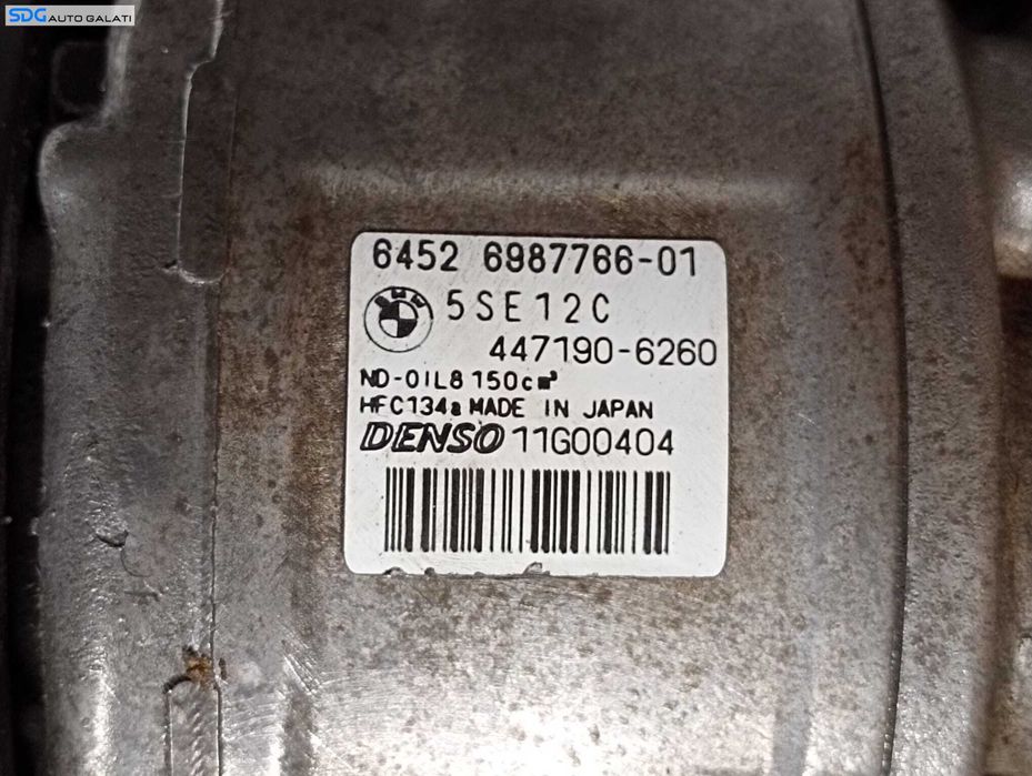 Compresor AC Aer Conditionat Clima BMW Seria 1 E81 E87 2.0 D 2004 - 2011 Cod 6987766-01 64526987766-01 447190-6260 [M6888]