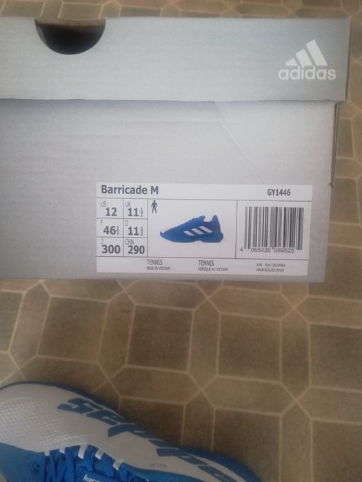 Тенис маратонки 46 Adidas Mizuno 30см хард клей hard clay