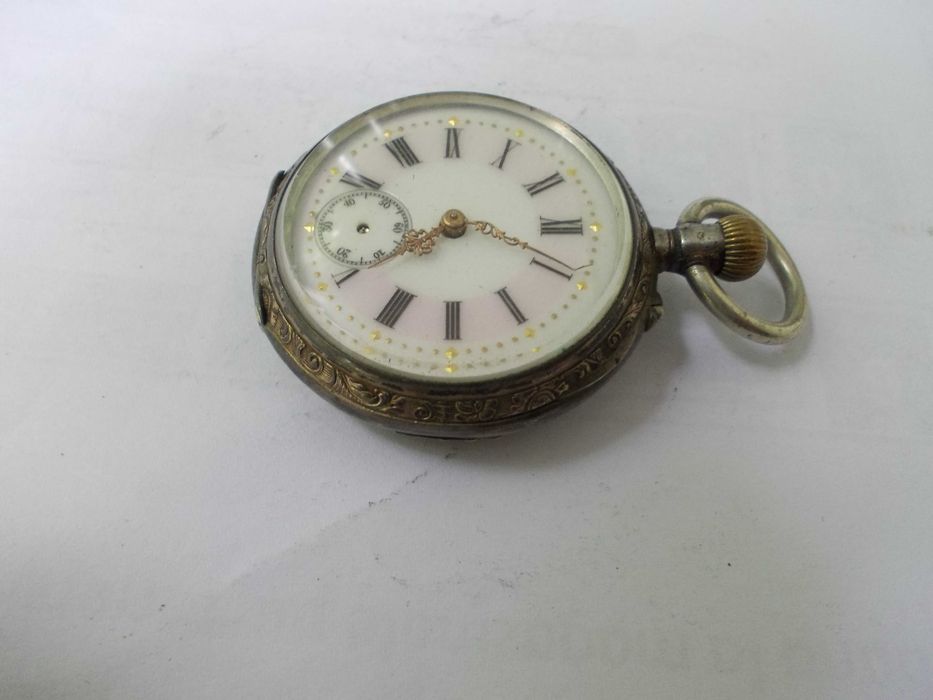 Ceas vechi de buzunar ARGUS defect din argint