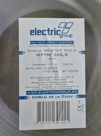 Cablu MYYM 3x2.5mmp - 100 metri