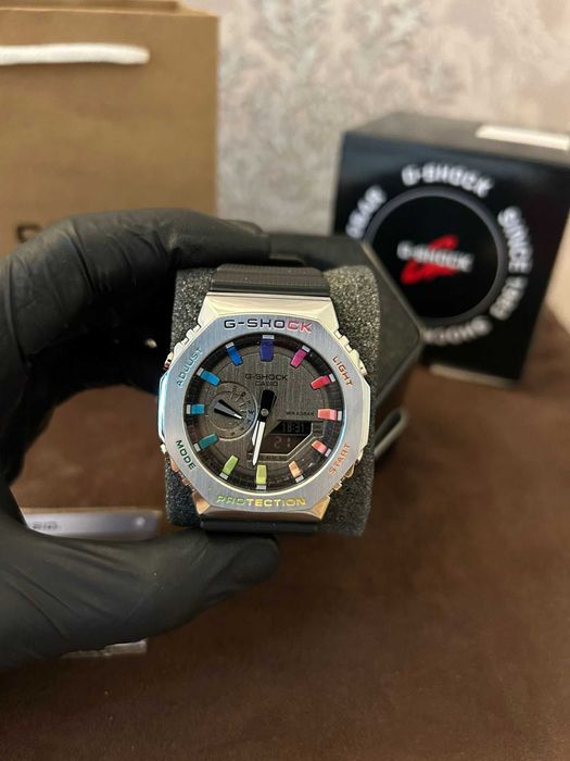 Ceas Casio G-Shock GM-2100 NOU – Metal, Rainbow Edition, Garantie