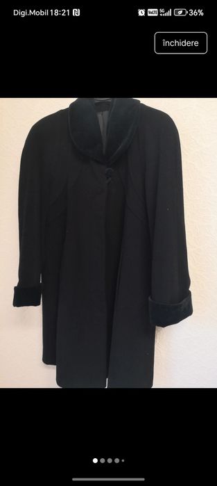 Palton elegant negru dama