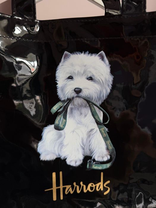 Harrods чанта — Westie куче лакирана