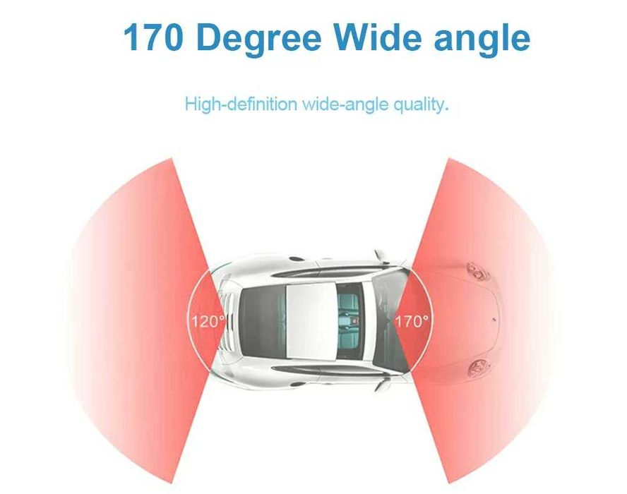 Топ цена! Видеорегистратор огледало+задна камера, FHD, G-Sensor, Audio