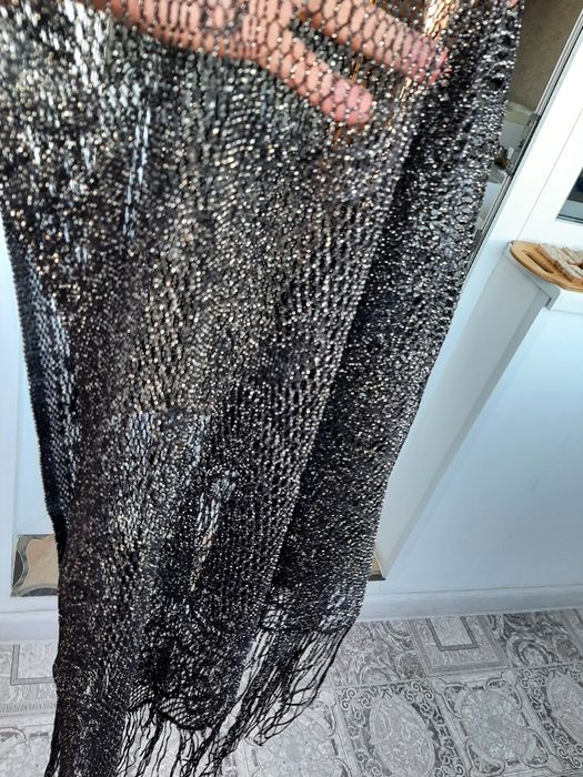 Косынка с серебристым люрексом