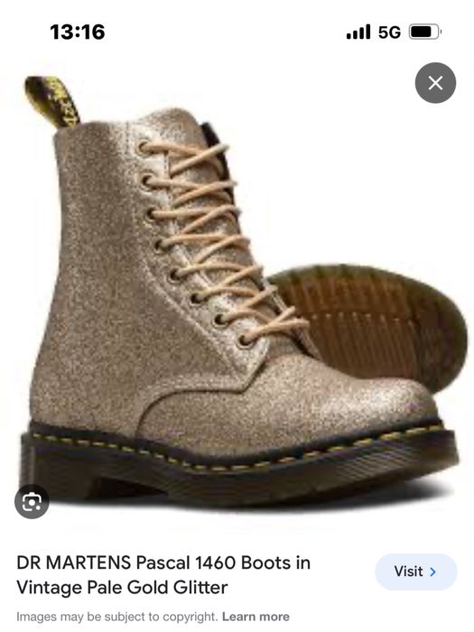 DR MARTENS Pascal 1460 Gold Glitter 41