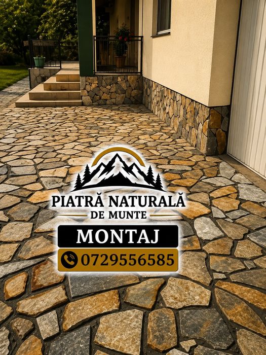 Piatra naturala de munte si montaj